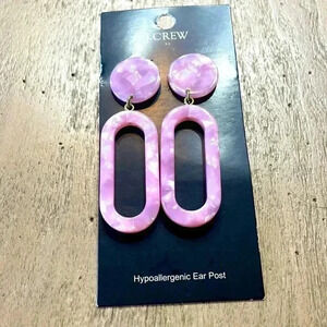 NWT J Crew pink earrings